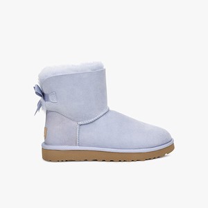 Ugg Mini Bailey Bow II Women Classic Boots Grey/Blue (2578ITRUB)